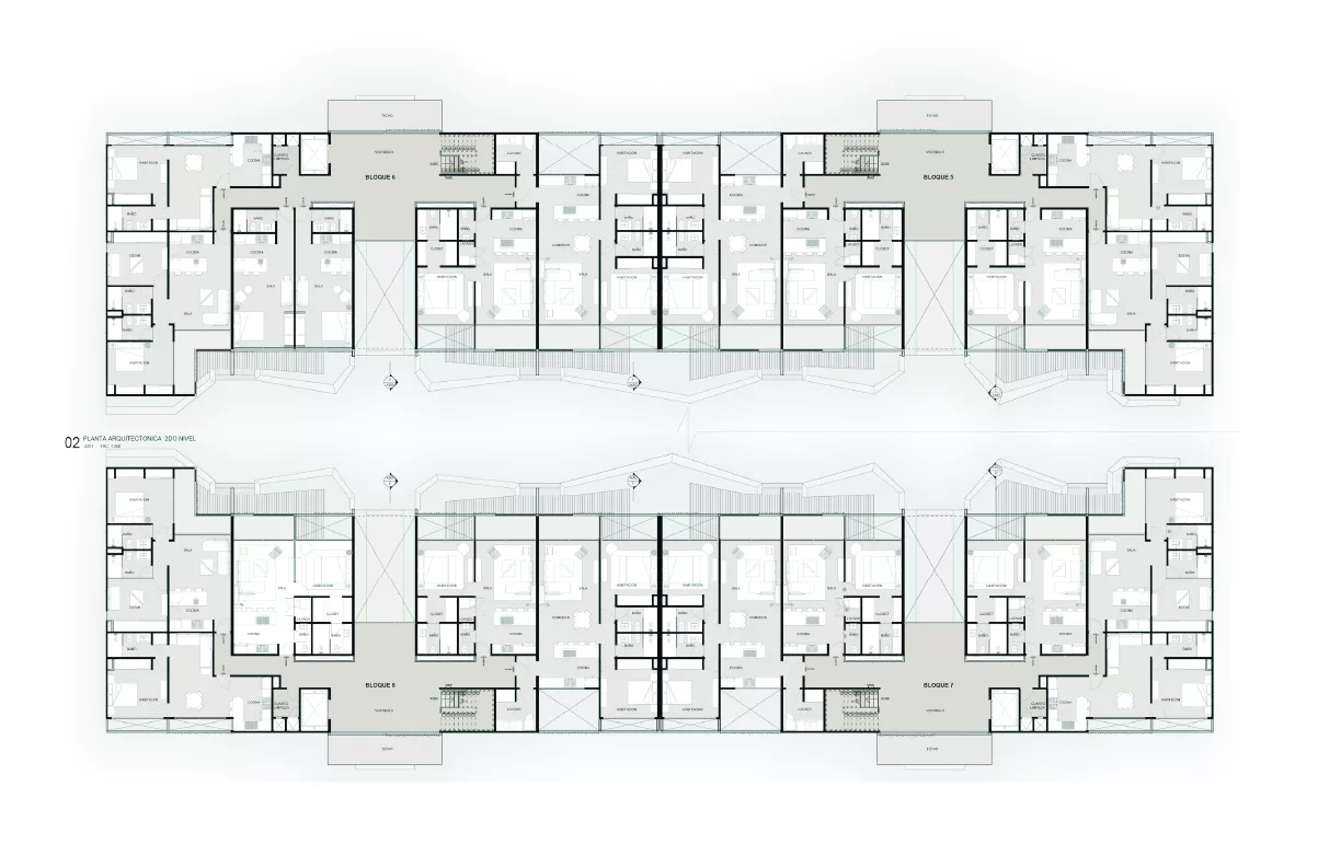 Kasa art of living Downtown punta cana plano arquitectonico de conjunto residencial nivel 2 100 jpg