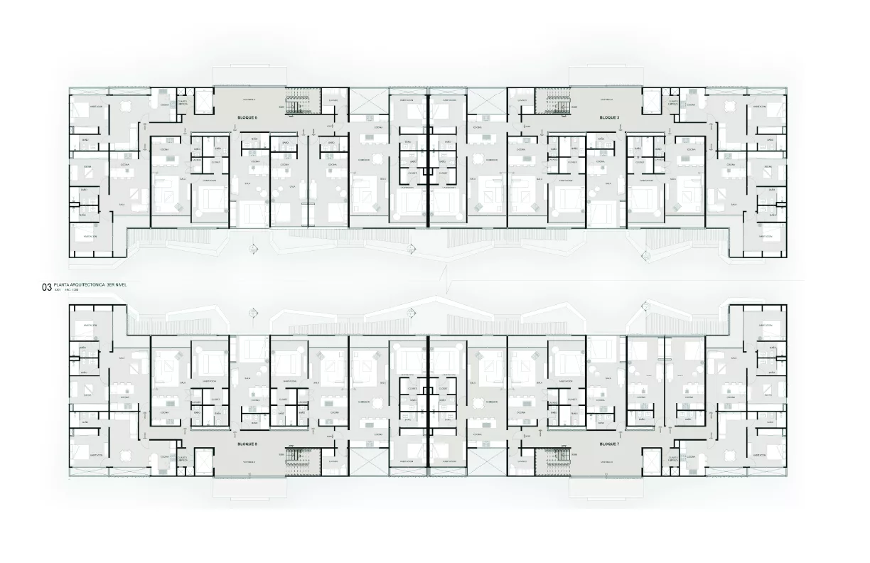 Kasa art of living Downtown punta cana plano arquitectonico de conjunto residencial nivel 3 100 jpg