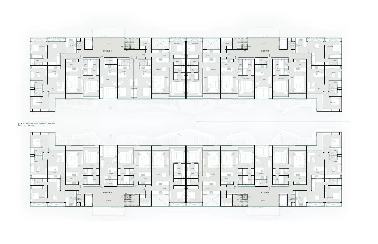Kasa art of living Downtown punta cana plano arquitectonico de conjunto residencial nivel 4 100 jpg
