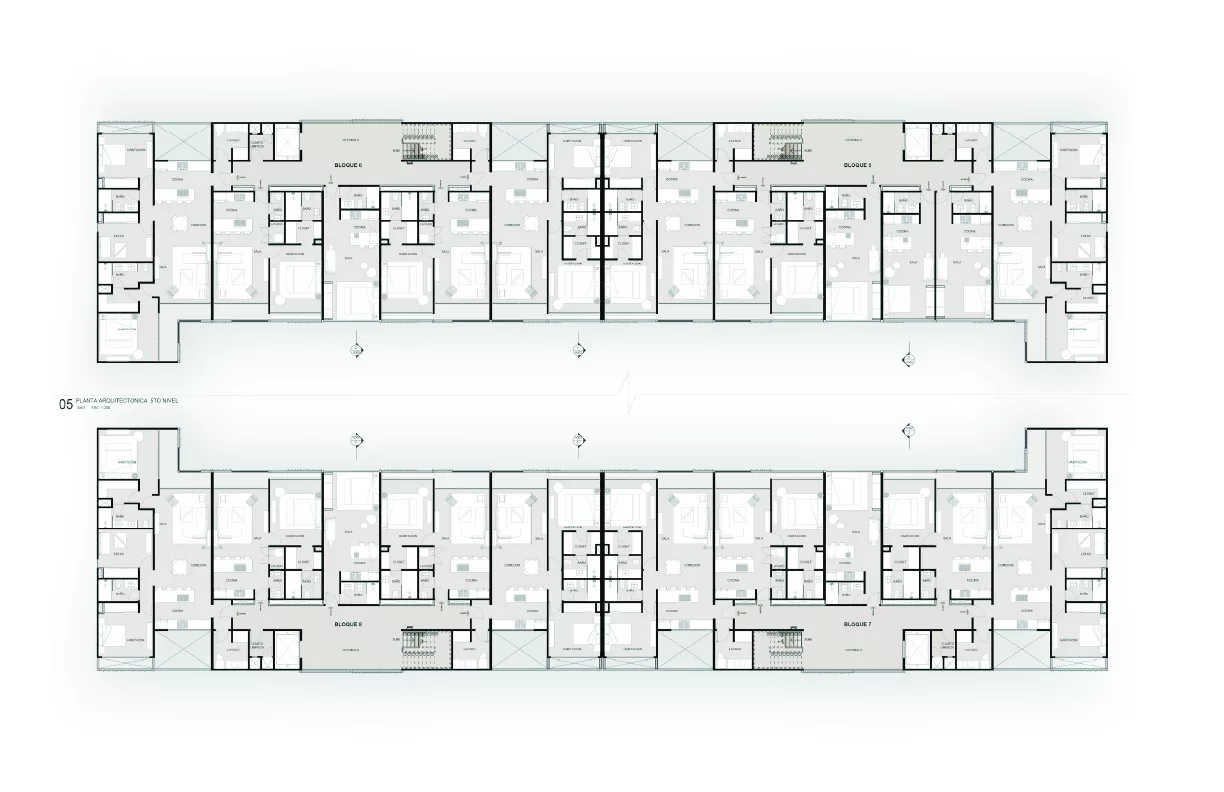 Kasa art of living Downtown punta cana plano arquitectonico de conjunto residencial nivel 5 100 jpg