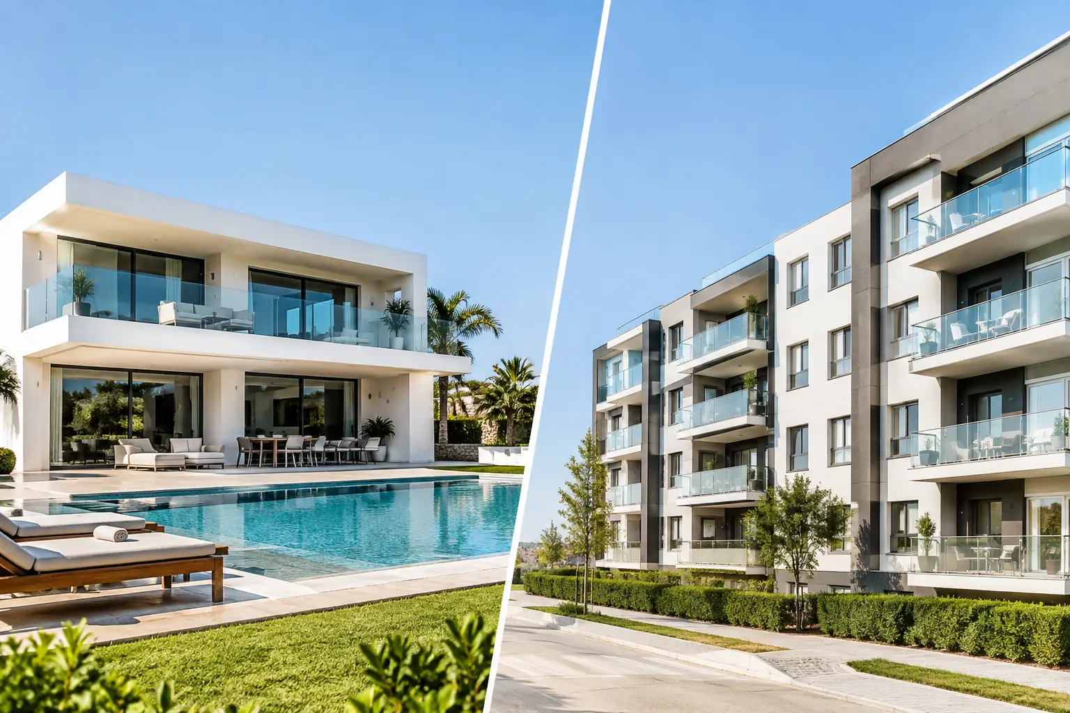 Villas y apartamentos: qué activo conviene más